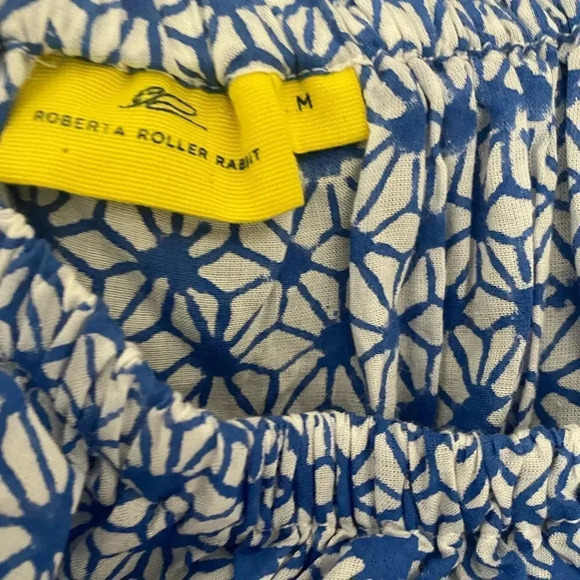 Roller Rabbit Blue Fringe Patterned Top - Picture 6 of 7